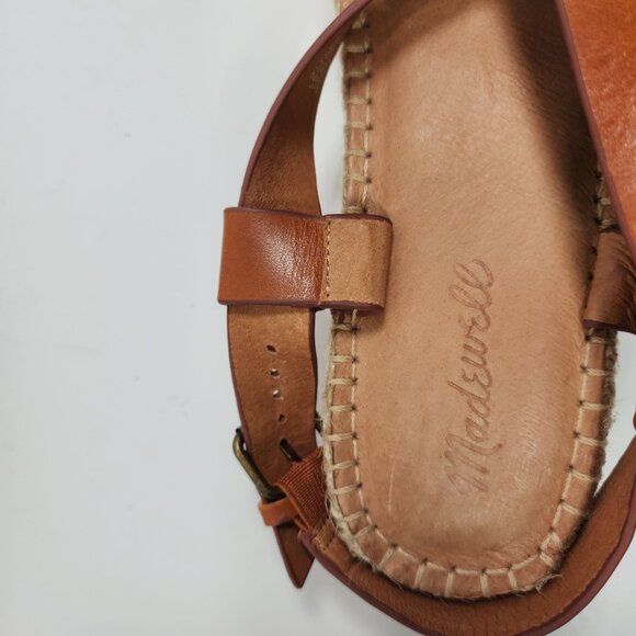 Madewell Malia Asymmetrical Espadrille women strappy Leather Sandals Size 8 - Picture 6 of 14